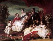 Franz Xaver Winterhalter Portrait of Queen Victoria, Prince Albert, and their children oil painting on canvas